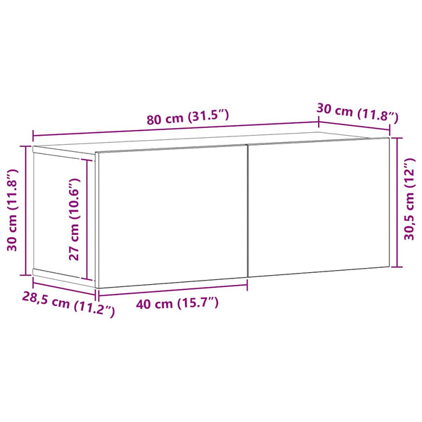 vidaXL 7-Piece TV Cabinet Set White Engineered Wood