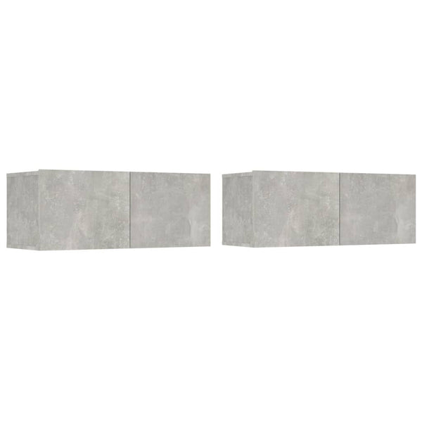 vidaXL 4-Piece TV Cabinet Set Concrete Grey Engineered Wood
