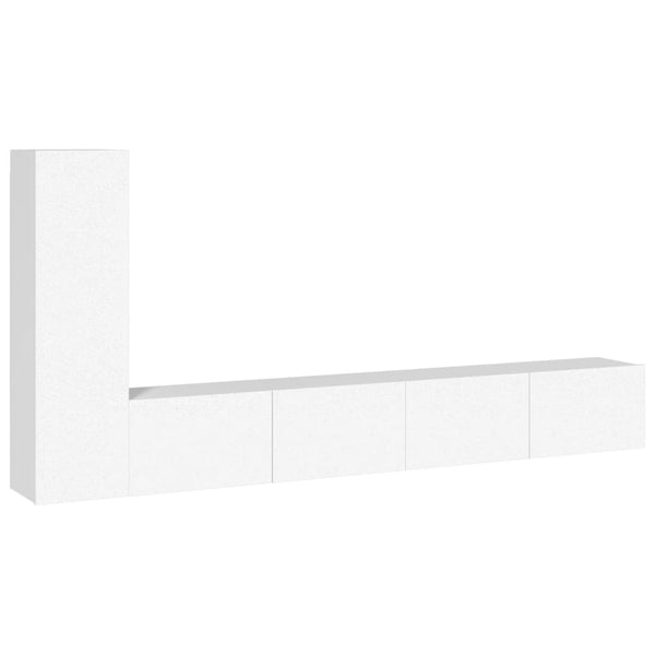 vidaXL 3-Piece TV Cabinet Set White Engineered Wood
