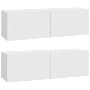vidaXL 3-Piece TV Cabinet Set White Engineered Wood