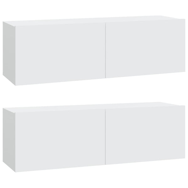 vidaXL 3-Piece TV Cabinet Set White Engineered Wood