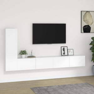 vidaXL 3-Piece TV Cabinet Set White Engineered Wood