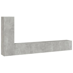 vidaXL 3-Piece TV Cabinet Set Concrete Grey Engineered Wood