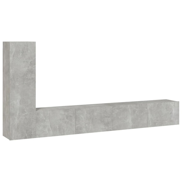 vidaXL 3-Piece TV Cabinet Set Concrete Grey Engineered Wood