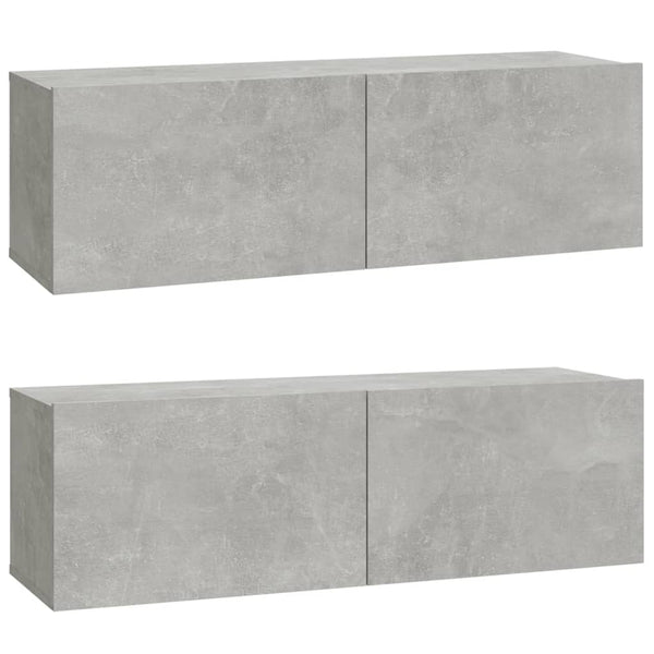 vidaXL 3-Piece TV Cabinet Set Concrete Grey Engineered Wood