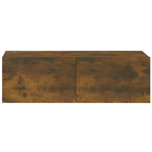 vidaXL 4-Piece TV Cabinet Set Smoked Oak Engineered Wood
