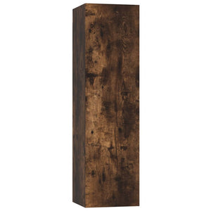 vidaXL 4-Piece TV Cabinet Set Smoked Oak Engineered Wood
