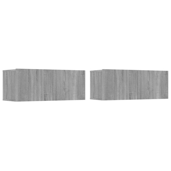 vidaXL 4-Piece TV Cabinet Set Grey Sonoma Engineered Wood