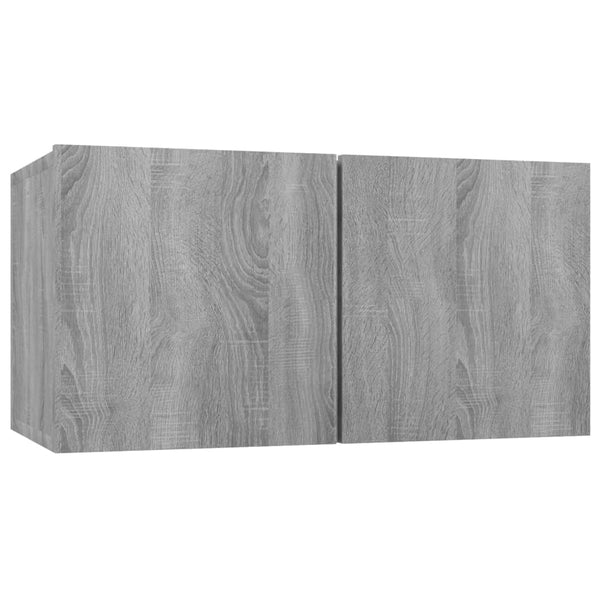 vidaXL 4-Piece TV Cabinet Set Grey Sonoma Engineered Wood