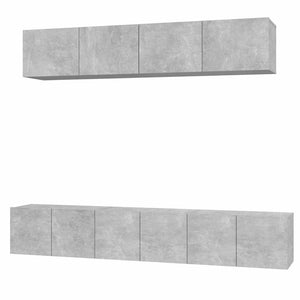 5-tlg. TV-Schrank-Set Betongrau Holzwerkstoff