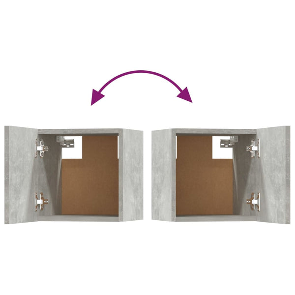 5-tlg. TV-Schrank-Set Betongrau Holzwerkstoff