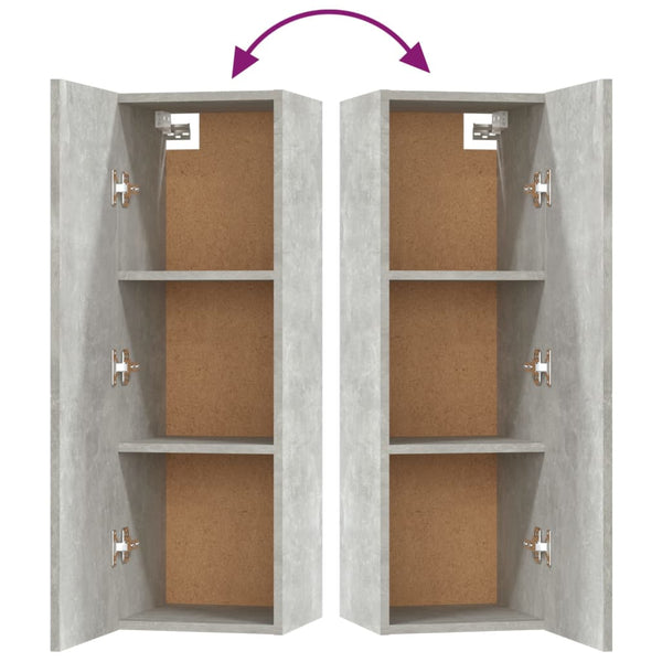 5-tlg. TV-Schrank-Set Betongrau Holzwerkstoff