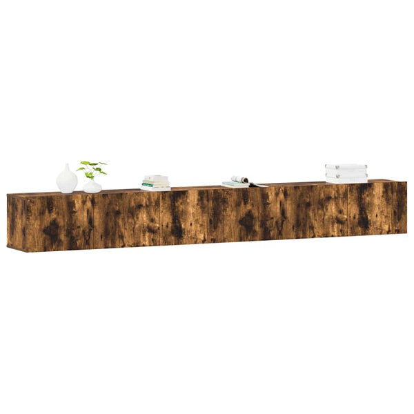 vidaXL 3-Piece TV Cabinet Set Smoked Oak Engineered Wood