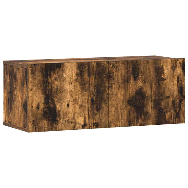 vidaXL 3-Piece TV Cabinet Set Smoked Oak Engineered Wood