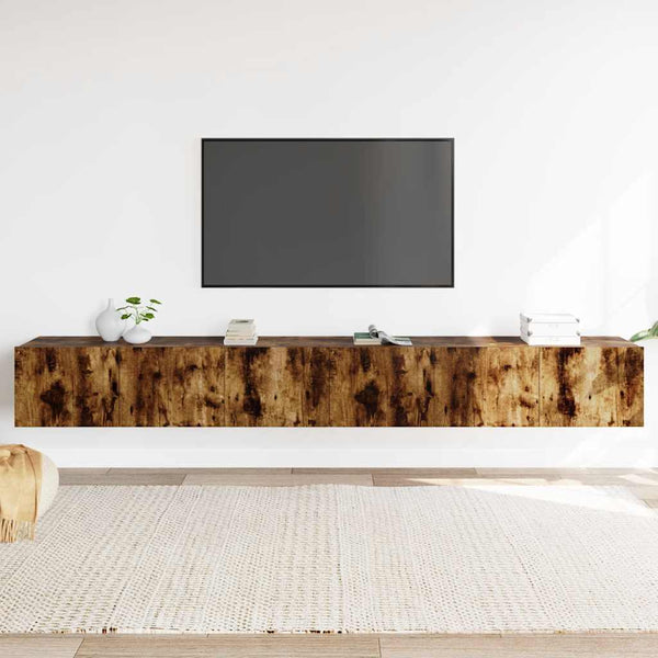 vidaXL 3-Piece TV Cabinet Set Smoked Oak Engineered Wood