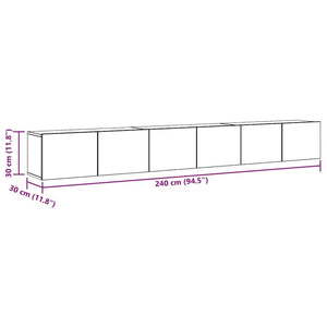 vidaXL 3-Piece TV Cabinet Set Grey Sonoma Engineered Wood