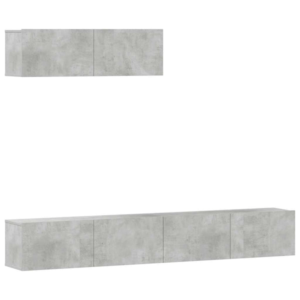 vidaXL 3-Piece TV Cabinet Set Concrete Grey Engineered Wood