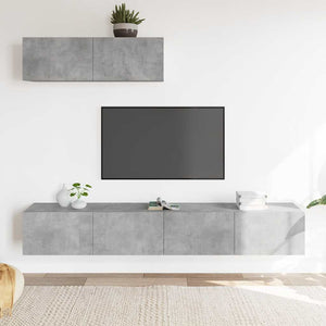 vidaXL 3-Piece TV Cabinet Set Concrete Grey Engineered Wood