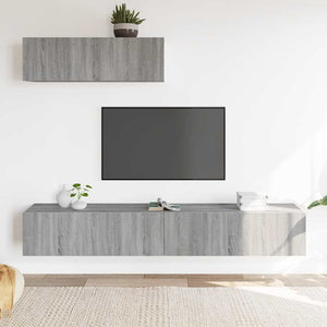 vidaXL 3-Piece TV Cabinet Set Grey Sonoma Engineered Wood