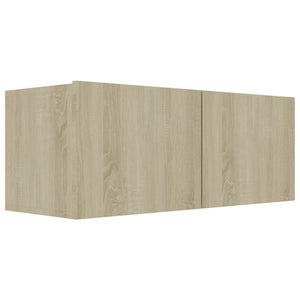 vidaXL 8-Piece TV Cabinet Set Sonoma Oak Engineered Wood