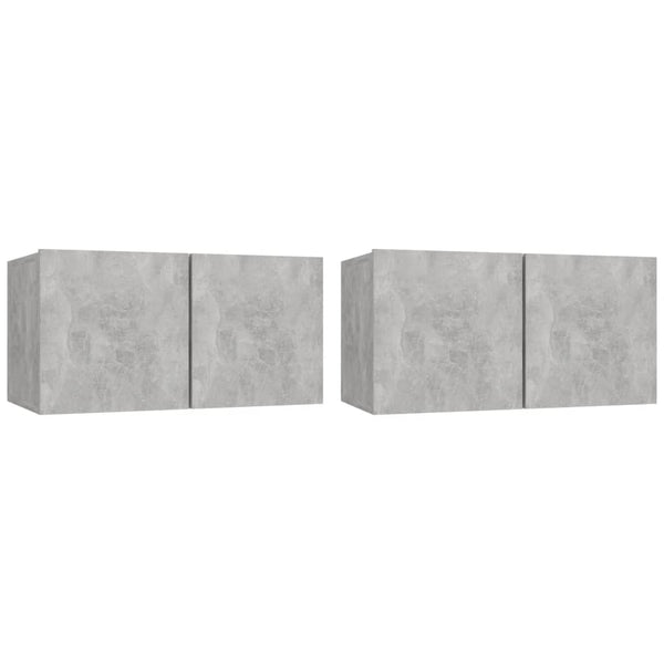 vidaXL 4-Piece TV Cabinet Set Concrete Grey Engineered Wood