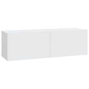 vidaXL 4-Piece TV Cabinet Set White Engineered Wood