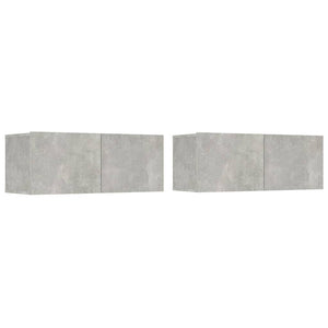 vidaXL 4-Piece TV Cabinet Set Concrete Grey Engineered Wood