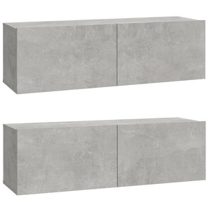 vidaXL 4-Piece TV Cabinet Set Concrete Grey Engineered Wood