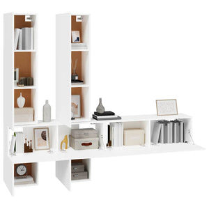 vidaXL TV Wall Cabinet White Engineered Wood