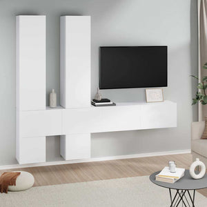 vidaXL TV Wall Cabinet White Engineered Wood