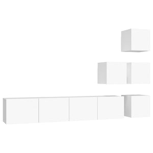 vidaXL TV Wall Cabinet White Engineered Wood
