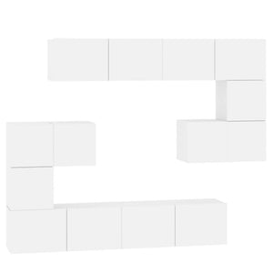 vidaXL TV Wall Cabinet White Engineered Wood