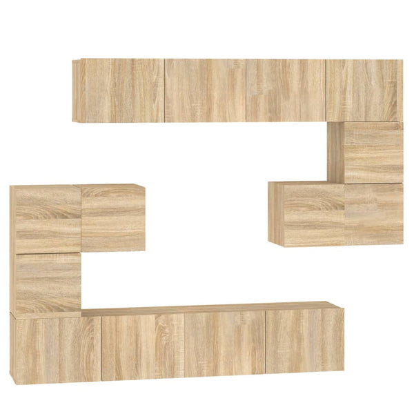 vidaXL TV Wall Cabinet Sonoma Oak Engineered Wood