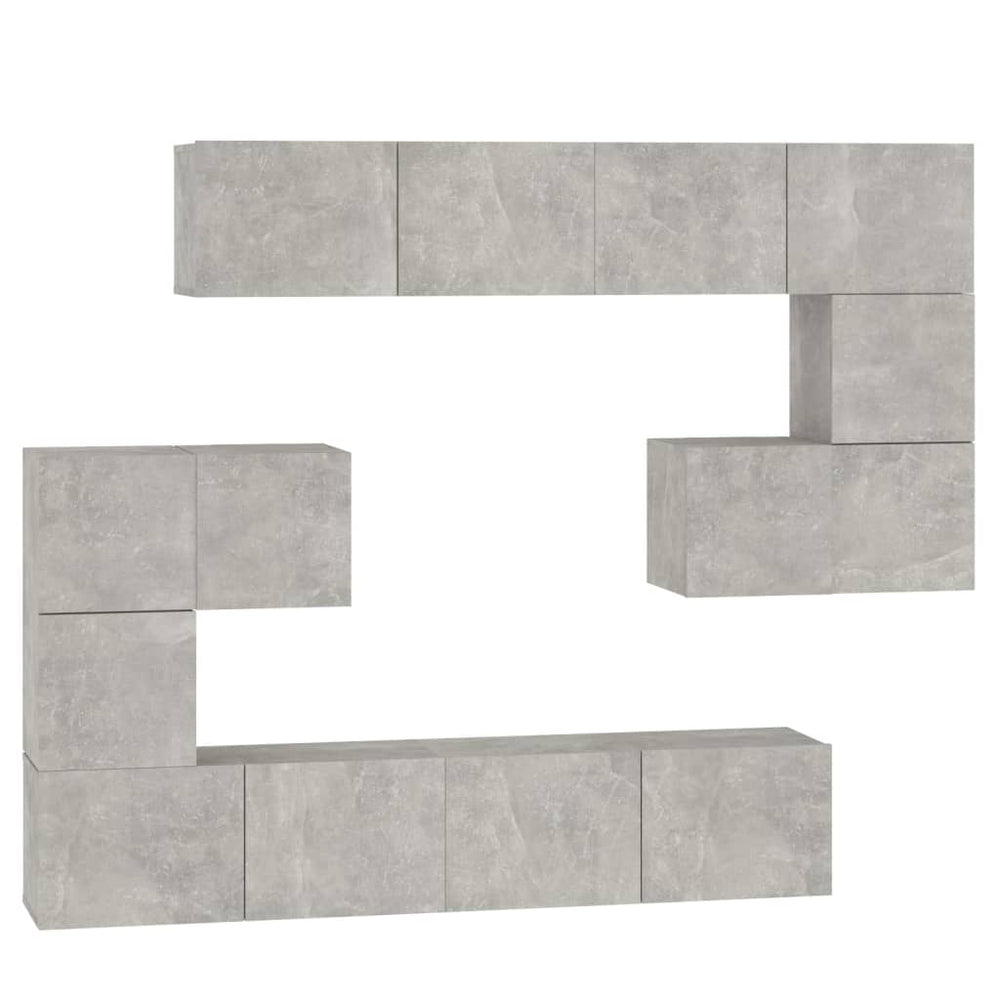 vidaXL TV Wall Cabinet Concrete Grey Engineered Wood