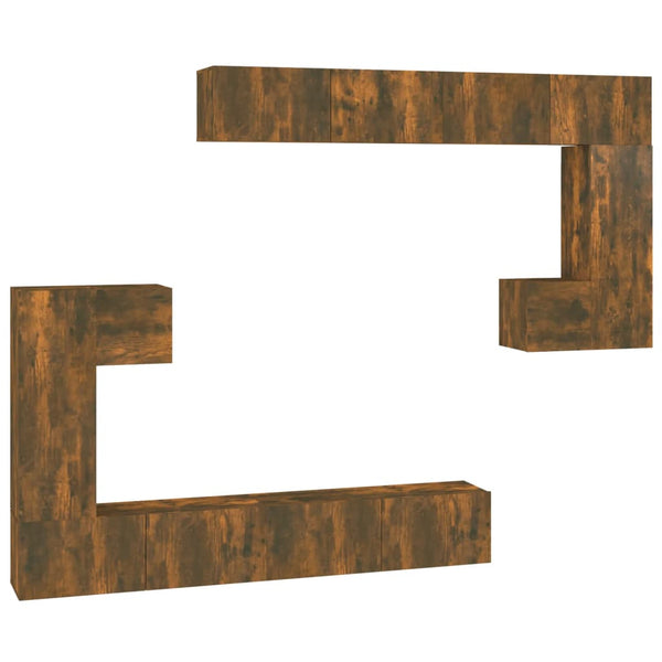 vidaXL Wall-Mounted TV Cabinet Smoked Oak Engineered Wood