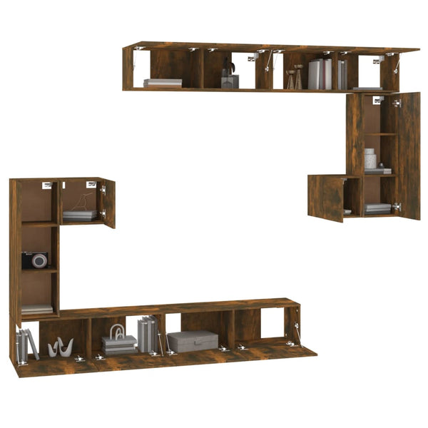 vidaXL Wall-Mounted TV Cabinet Smoked Oak Engineered Wood
