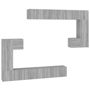 vidaXL TV Wall Cabinet Grey Sonoma Chipboard
