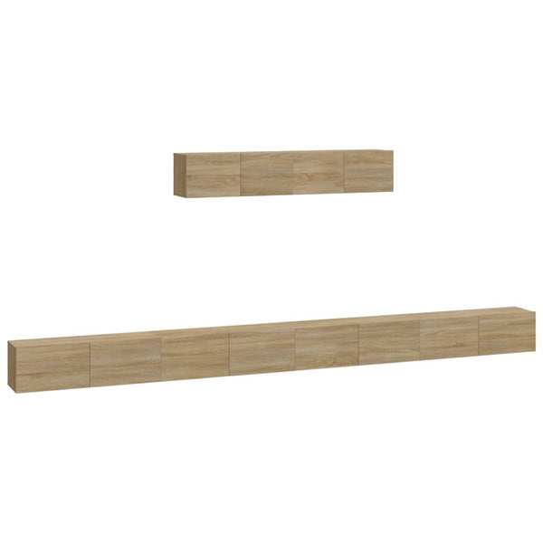 vidaXL 6-Piece TV Cabinet Set Sonoma Oak Engineered Wood