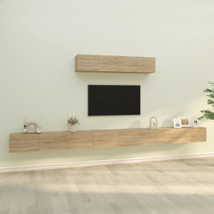 vidaXL 6-Piece TV Cabinet Set Sonoma Oak Engineered Wood