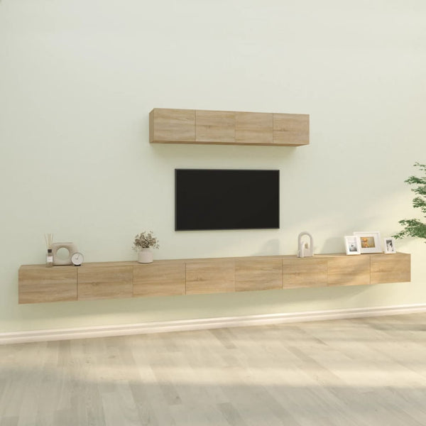 vidaXL 6-Piece TV Cabinet Set Sonoma Oak Engineered Wood