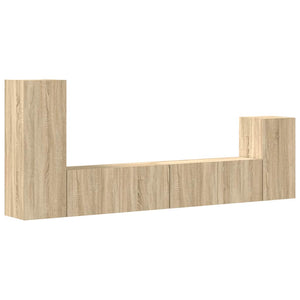 vidaXL 4-Piece TV Cabinet Set Sonoma Oak Engineered Wood