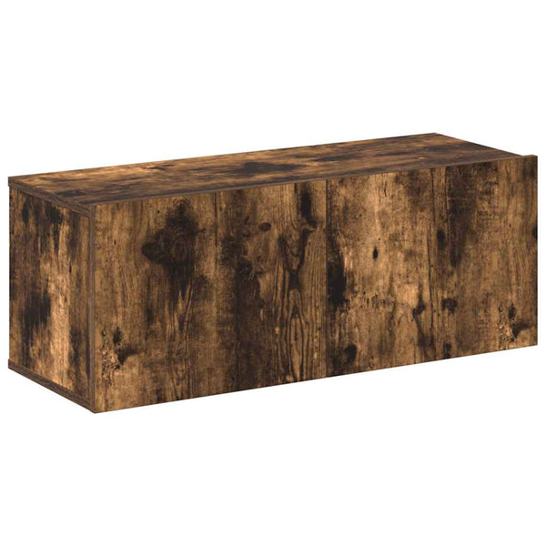 vidaXL 4-Piece TV Cabinet Set Smoked Oak Engineered Wood