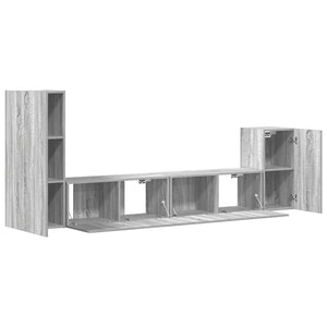 vidaXL 4-Piece TV Cabinet Set Grey Sonoma Engineered Wood