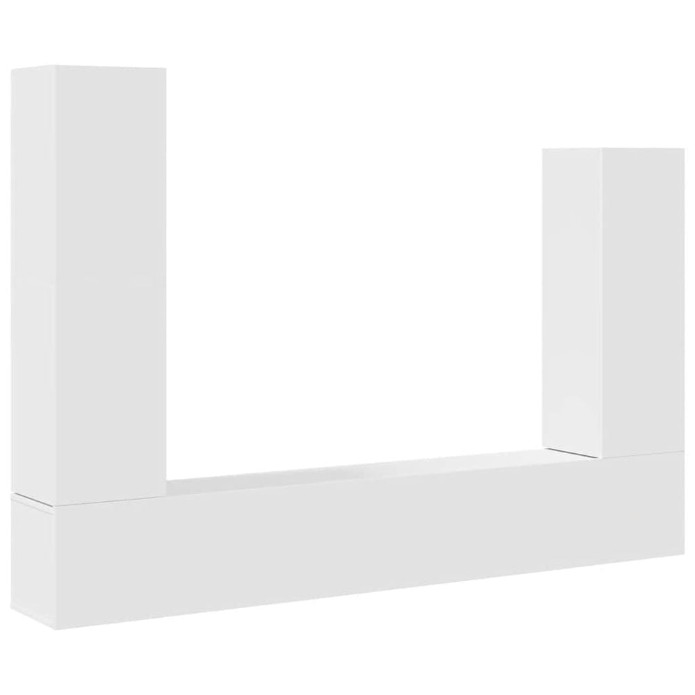 vidaXL 4-Piece TV Cabinet Set White Engineered Wood