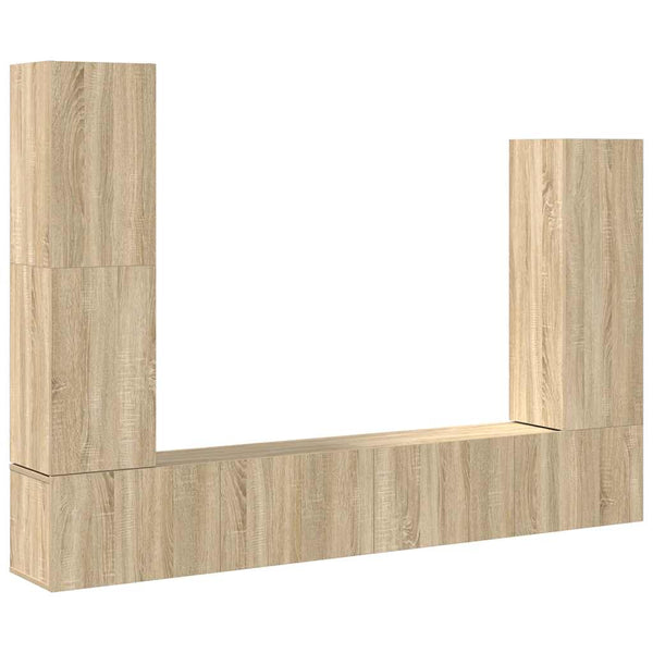 vidaXL 4-Piece TV Cabinet Set Sonoma Oak Engineered Wood