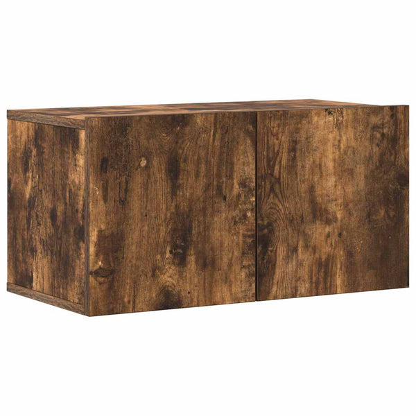 vidaXL 4-Piece TV Cabinet Set Smoked Oak Engineered Wood