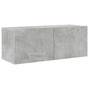 vidaXL 4-Piece TV Cabinet Set Concrete Grey Engineered Wood