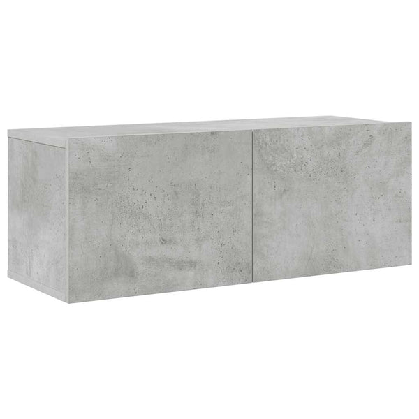 vidaXL 4-Piece TV Cabinet Set Concrete Grey Engineered Wood