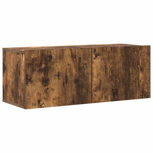 vidaXL 4-Piece TV Cabinet Set Smoked Oak Engineered Wood