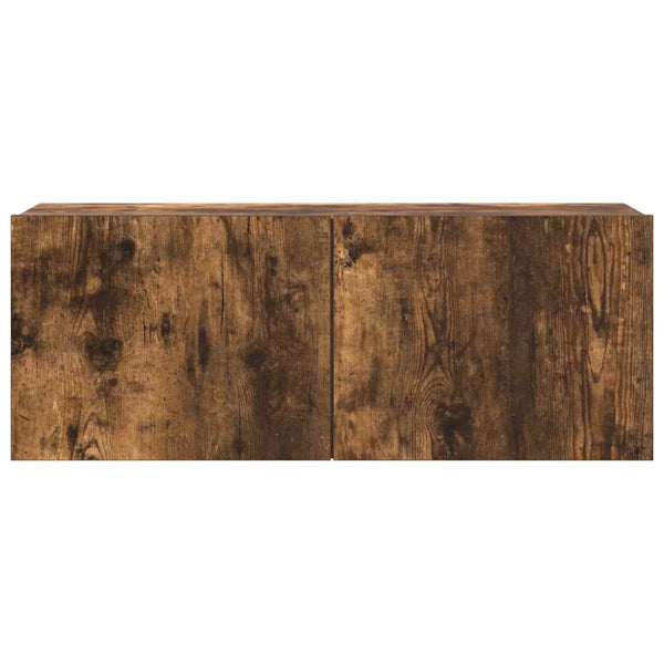 vidaXL 4-Piece TV Cabinet Set Smoked Oak Engineered Wood